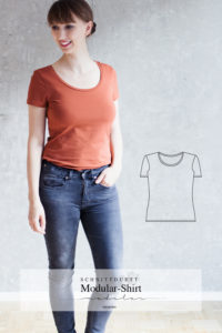 Schnittmuster T-Shirt und Minikleid Modular Collection - Schnittduett - Moderne Schnittmuster für Damen, die minimalistische Mode lieben