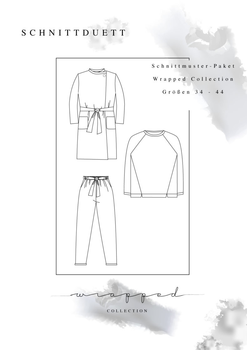 Schnittmuster Paket Collection Wrapped im Set - Schnittmuster Hose Wrapped, Sweatshirt Wrapped und Cardigan Wrapped im Set - Schnittduett - Moderne Schnittmuster für Damen zum Selbernähen