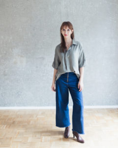 Schnittmuster High Waist Hose Lola aus Jeans cropped mit weiten Beinen - Schnittduett - Moderne Schnittmuster für Damen
