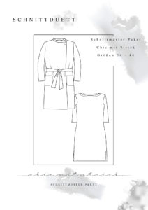 Schnittmuster Paket "Chic mit Strick" - Schnittmuster Kleid mit U-Boot-Ausschnitt Modular und Cardigan Wrapped im Set nähen - Schnittduett - Moderne Schnittmuster für Damen zum Selbernähen