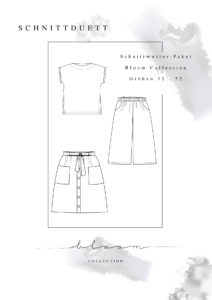 Schnittmuster Culotte, Blusenshirt und Rock Bloom Collection Gesamtpaket zum Vorteilspreis - Capsule Wardrobe nähen - Schnittduett