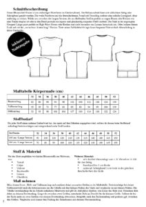 Schnittmuster Blusenshirt Bloom - Produktübersicht wichtige Maße und Informationen zum Blusenshirt nähen - Schnittduett moderne Schnittmuster für Damen