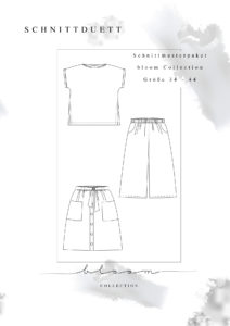 Schnittmuster Culotte, Blusenshirt und Rock Bloom Collection Gesamtpaket zum Vorteilspreis - Capsule Wardrobe nähen - Schnittduett