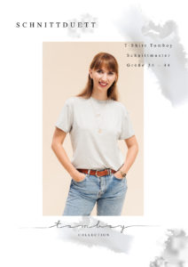 Tomboy Oversize T-Shirt Schnittmuster Damen - Boyfriend T-Shirt mit Rundhals nähen - Schnittduett moderne Schnittmuster