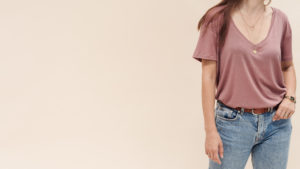 T-Shirt mit V-Ausschnitt nähen mit dem "Tomboy" Schnittmuster T-Shirt V-Ausschnitt für Damen - Schnittduett moderne Schnittmuster für Damen